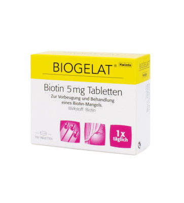 Biogelat Biotin Tablette 5mg 100St