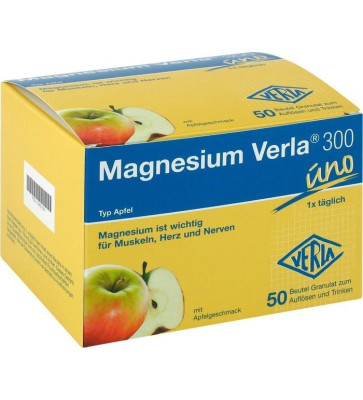Magnesium Verla 300 uno Granulat Apfel 50St