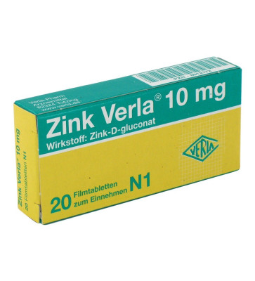 Zink Verla Tableten 10mg 20St